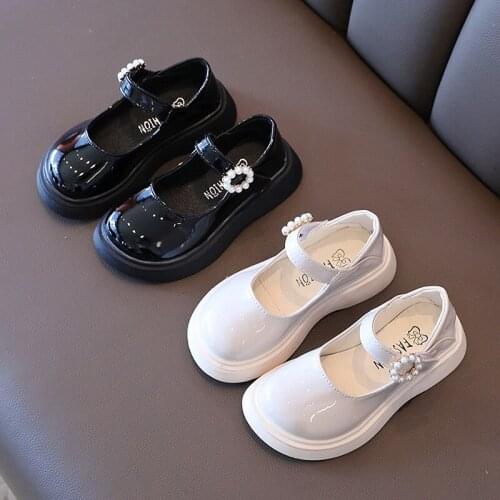 8 year old princess elegant school shoes girls dress fashion beaded flat childrens performance shoes autumn leather sneakers