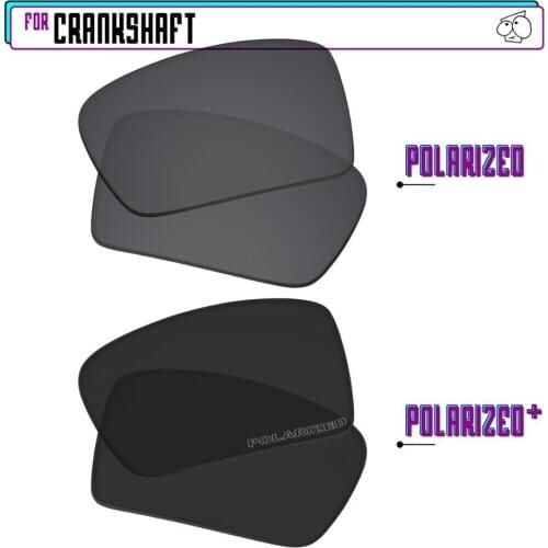 EZReplace Polarized Replacement Lenses for - Oakley Crankshaft Sunglasses - BlackP Plus-BlackIRP