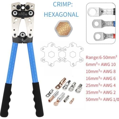 HX-50B Copper Cable Lugs Ring Terminals Kit with Box SC6-SC25 Tinned Cable Lugs Battery Bare Cable Wire Connectors 60Pcs