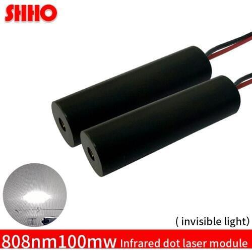 Discount invisible light 808nm 100mw infrared dot laser module 10*30mm IR signal transmitter radar ranging laser focusing piont