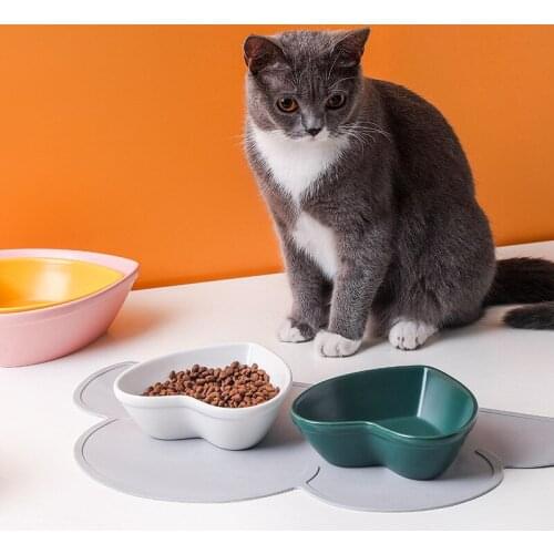Heart Shape Ceramic Cat Bowl Dog Bowl Pet Feeding Water Bowl Cat Puppy Feeder Product Supplies Pet Food Water Bowls