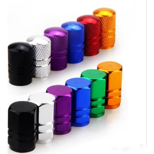 4Pcs Fashion Colorful Aluminum Alloy Car Wheel Valve Stems Caps Covers for Hyundai Accent I30 I35 Santa Fe Solaris Elantra Parts