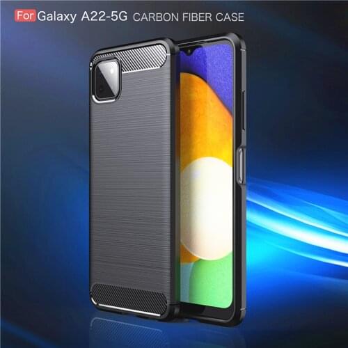 Carbon Fiber Case For Samsung Galaxy A22 5G A32 A42 A52 A72 A82 Armor Hard Phone Cover For Galaxy A22 5GCase for Galaxy A22 4G