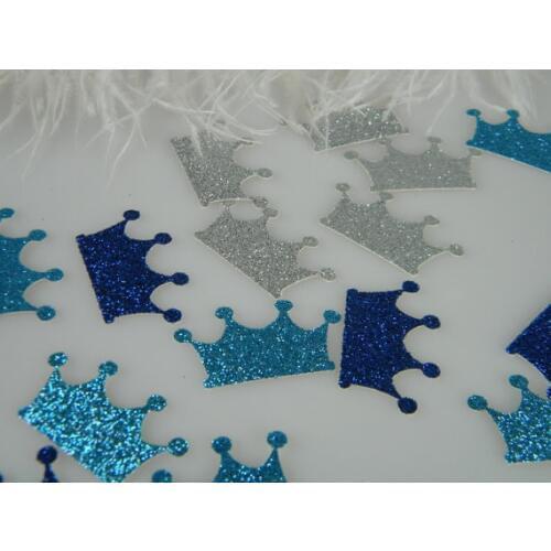Boy Prince Crown table Confetti First Birthday wedding scatters baby shower party decorations Scrapbooking Embellishment