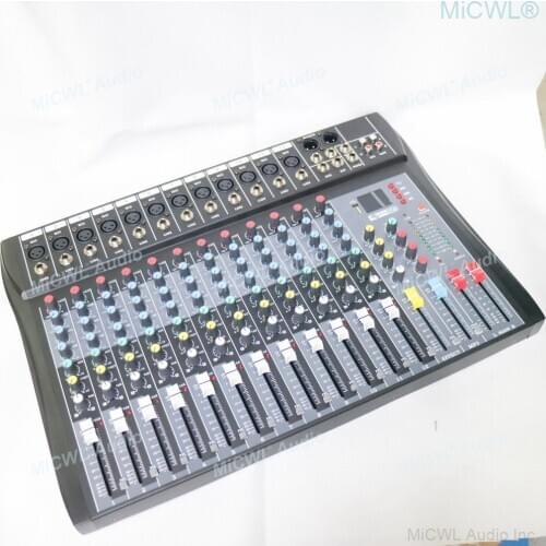 MiCWL Bluetooth 12 Channel Audio Mixer Mixing Console Wireless Wired Microphone Sound Mixer one year guarantee