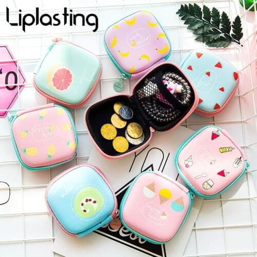 Cartoon Earphone Storage Bag Holder Case Carrying Hard Box Case For Earphone Headphone Accessories Earbuds Memory Card USB Cable