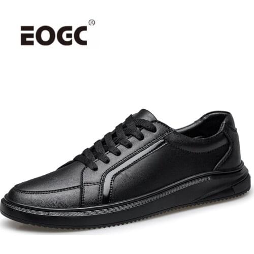 Genuine Leather Men Shoes Quality Lace-Up Casual Shoes Soft Autumn Flats Shoes Outdoor Walking Shoes Men Zapatos Hombre