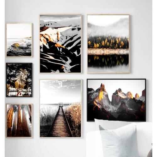 Full Round Diamond Mosaic Mountain Forest Diamond Painting Bridge Sea Leaf Plant Embroidery Cross Stitch Kits Home Decoration