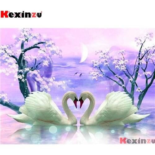 Full Square/Round 5d Diamond Painting Swan tree 3d Embroidery Cross Stitch Diamond Mosaic Full Picture Rhinestone Decor W11564