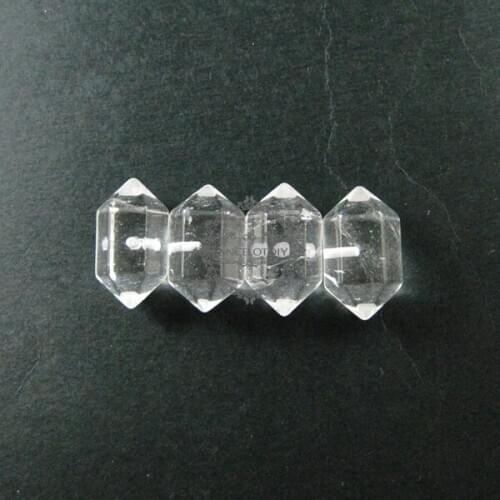 23*13mm transparent natura crystal quartz half hole drilled pendant charm DIY jewelry findings supplies 4140009