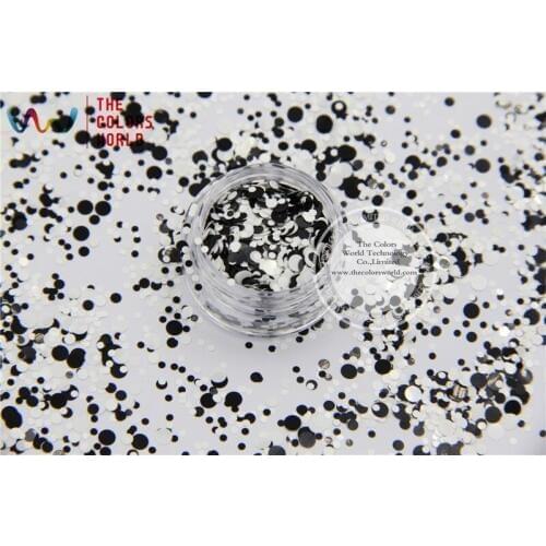 RMP321-191 Mix Colors Dot shapes round Glitter for nail art ,nail gel,makeup and DIY decoration