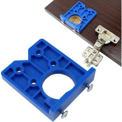 35mm Hinge Drilling Jig Concealed Guide Hinge Hole Drilling Guide Locator Woodworking Hole Opener Door Cabinet Accessories Tool