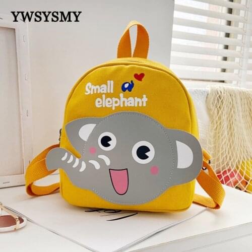 Kindergarten School Bags Toddler Girls Backpack Canvas Boys Bags Cute Cartoon Children Schoolbag Small Backpack 1-3-5 Years Old