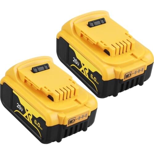 2x 20V 6.0Ah DCB200 Replacement Li-ion Battery for DeWalt MAX XR power tool 20 v 6000mAh lithium Batteries DCB200 184