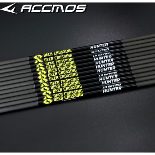12pcs 31 inch ID 4.2 or 6.2 mm Spine 250 300 400 500 600 700 800 900 1000 Pure Carbon Arrow Shafts Arrow Archery for Bow Hunting