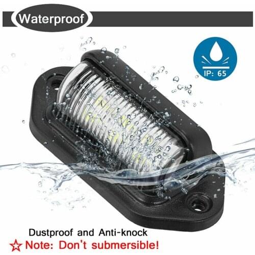 1Pc 12V 6 LED Number License Plate Light for Car Boats Motorcycle Automotive Aircraft RV Truck Trailer Exterior Lamps