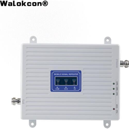4g Booster GSM WCDMA LTE UMTS 2g 3g 4g Mobile Phone Signal Booster 70dB 900 1800 2100 Tri Band Signal Amplifier Repeater Unit
