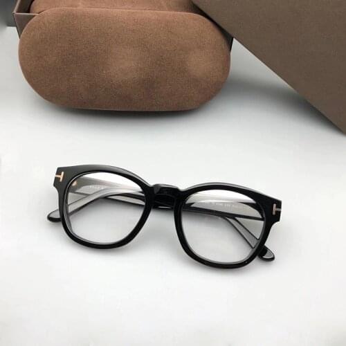 Vintage Tom for Brand Optical Eyeglasses Frames TF0590 Forde Fashion Acetate Women Men Reading Myopia Prescription EyeGlasses