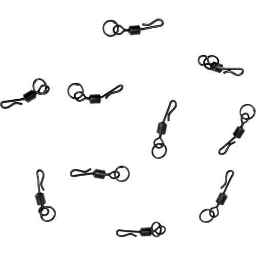 10 Pieces Stainless Steel Quick Change Flexi Ring Swivels Size 11 Chod Carp Fishing Ronnie Rigs