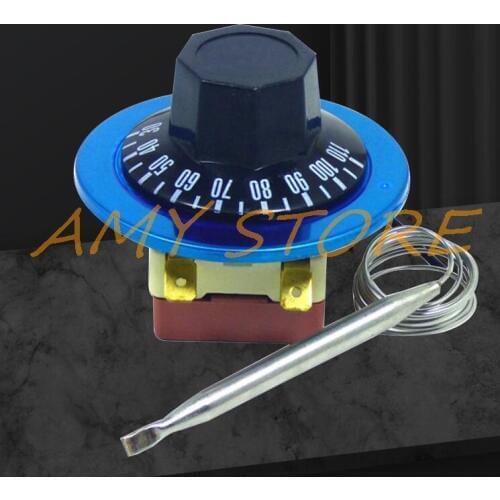 30-85C 30-110C 50-300C Degree NC 2Pin Adjusting Temperature Controller Capillary Thermostat for Oven Water Heater