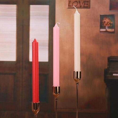 4pcs Nordic long pole beeswax candle honeycomb handmade candle confession dinner family decoration party Valentines Day