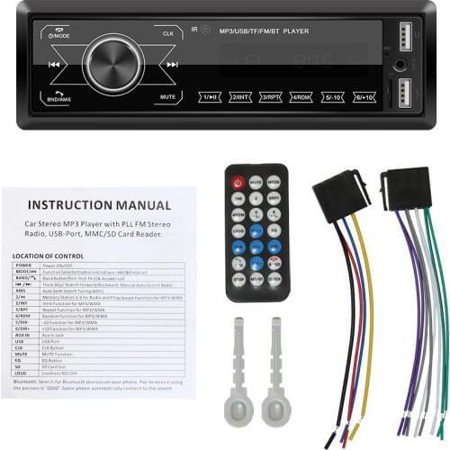 Car Multimedia Player Bluetooth Stereo Auto Radio Touch Screen MP3 Music Player FM Aux Input Receiver SD USB 7Colorful Light