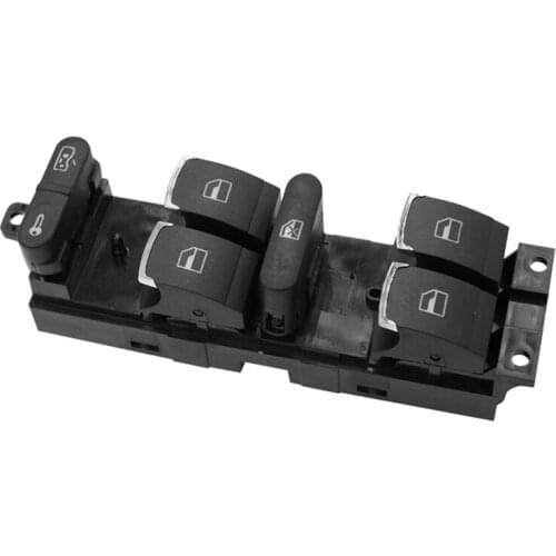 3BD959857 For VW Jetta Golf GTI MK4 Bora Beetle Passat B5 1998-2005 Driver Side Chrome Master Window Controller Switch
