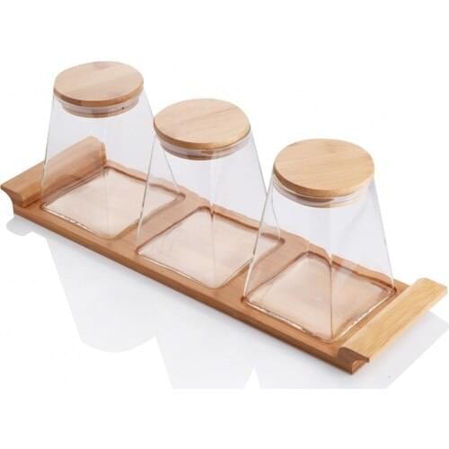 Queens Kitchen Bamboo Standing Big 3'lü Storage Team