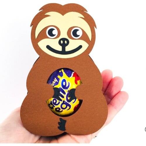 Easter Egg Holder Dies Cutting Sloth Box Metal Cutting Dies for DIY Scrapbooking Card Album Embossing Die cut New Template