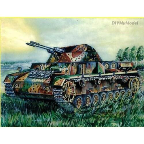 DIYMyModel Flakpanzer IV Kugelblitz DIY Handcraft Paper Model KIT Handmade Toy Puzzles Gift Movie props