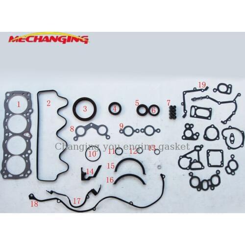 E13S E13 For NISSAN SUNNY I II B11 N13 Full Set Engine Parts Overhaul Package Full set Engine Gasket 10101-62A25 50129000