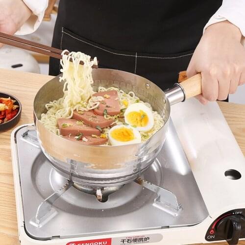 Hot Sale Kitchen Accessories Japanese Cookware Induction Metal Stainless Steel Sauce Pan Cooking Pot With Lid