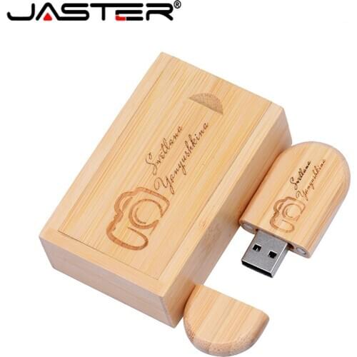 JASTER Wooden USB With Box Memory Flash disk pen drive 4GB 8GB 16GB 32GB 64GB Photography Wedding gift (free custom logo)