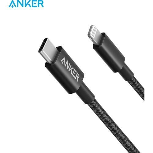 USB C to Lightning Cable, Anker New Nylon USB-C to Lightning Charging Cord for iPhone 11 Pro/X/XS/XR / 8 Plus/AirPods Pro