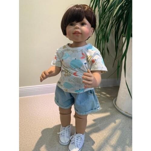 NPK 70CM reborn toddler doll lifelike ball jointed doll children clothes model collectible art doll Original Masterpiece