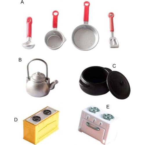 Play Kitchen Toy Dollhouse Miniature Simulation Mini Plastic Play House Kitchen Accessories Toy Kids Toy