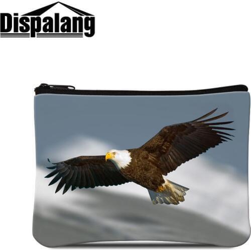 DIY Customize Animal Eagle Photo on Mini Coin Purses Personiltion Bag Small Wallet for Boys Little Female Cosmetic Pouch