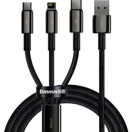 Multi 3 in 1 usb cable charger for iPhone 12 11 xs xr Samsung huawei xiaomi 8 7 6 fast charging Data cable 1.5m Android Braided