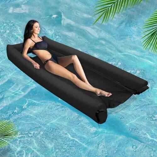 Newly Inflatable Floating Lounge Water Hammock Float Mattress Swimming Pool Bed