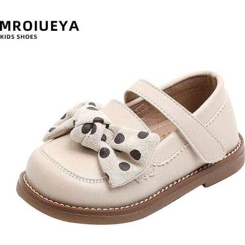 Toddler girl shoes leather lolita Party Shoes Breathable childrens flats kawaii designer mary jane Girls Autumn Bow White Hot