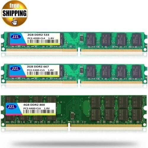 JZL LONG-DIMM PC2-6400 DDR2 800MHz DDR 2 800 667 533 MHz 2GB 4GB 240 PIN Non-ECC Desktop PC Computer DIMM Memory RAM For AMD CPU