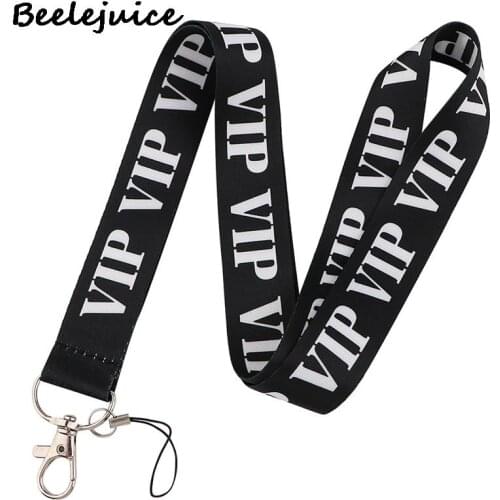 VIP Customers Neck Keychain Necklace Webbings Ribbons Anime Cartoon Neck Strap Lanyard ID badge Holder Keychain Lanyards Gifts