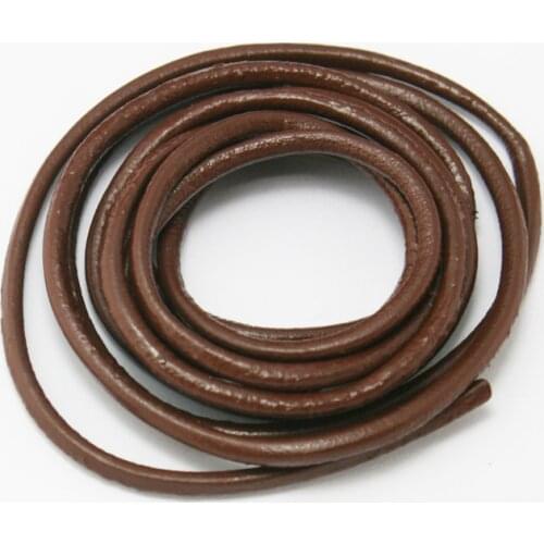 Factory Price 2MM Genuine Leather Cord 1m/lot Brown Wire/Thread/Strin Jewelry Findings Cord for DIY Choker Necklace Bracelet
