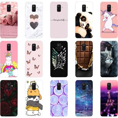 D Silicone case For Samsung Galaxy A8 2018 for samsung A8 2018 case protective coque