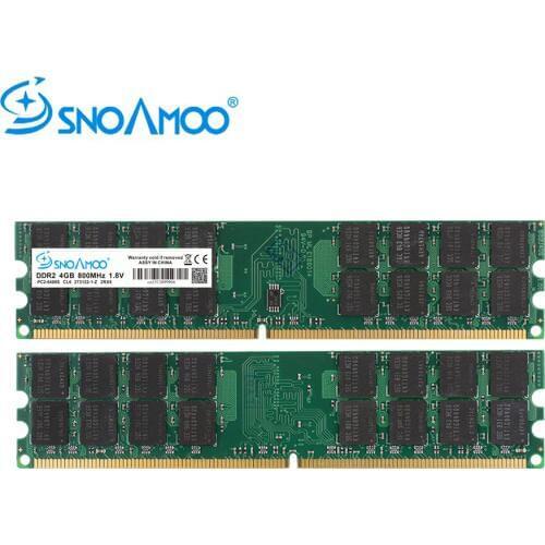 SNOAMOO Ram DDR2 4GB 800MHz PC2-6400 Desktop PC DIMM Memory 240 pins For AMD System High Quality Compatible