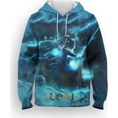 Loki Hoodies Mens clothing 3D Print New Cool Boy Girl Kids Oversized hooded sweatshirt Autumn Harajuku Women Long sleeve hoodie