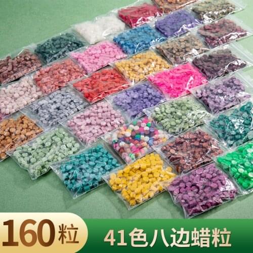 Lacquer Wax Lacquer Wax Grain Lacquer Seal Wax Octagon 50g about 160 Grains 40 Colors