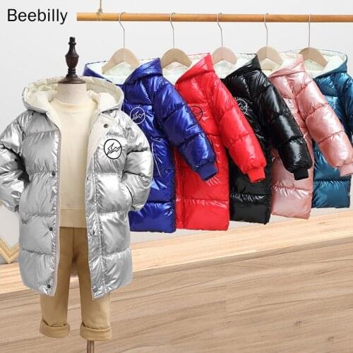Winter Jacket for Girls 2021 Kids Warm Parka Boy Down Cotton Hooded Coat Waterproof Jacket Children Outerwear Baby Girl Clothes