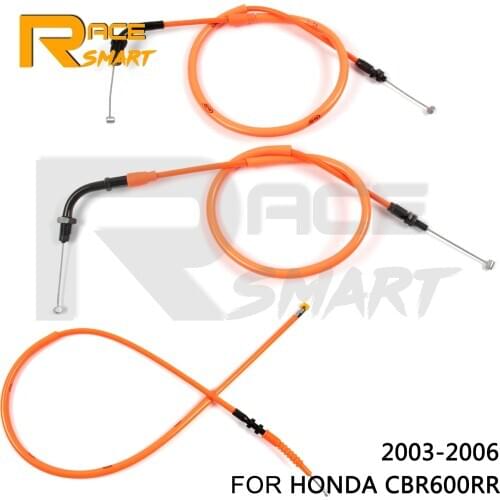 1Set Motorcycle Throttle Line & Clutch Cable Steel Wire For HONDA CBR600RR 2003-2006 2004 2005 CBR600 RR CBR 600RR CBR600-RR New