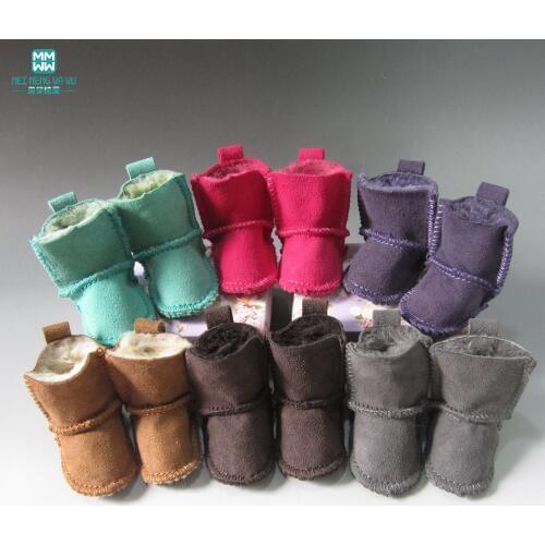 1pair 7cm mini doll shoes High snow boots for Cinderell gilr and 1/4 bjd doll Accessories